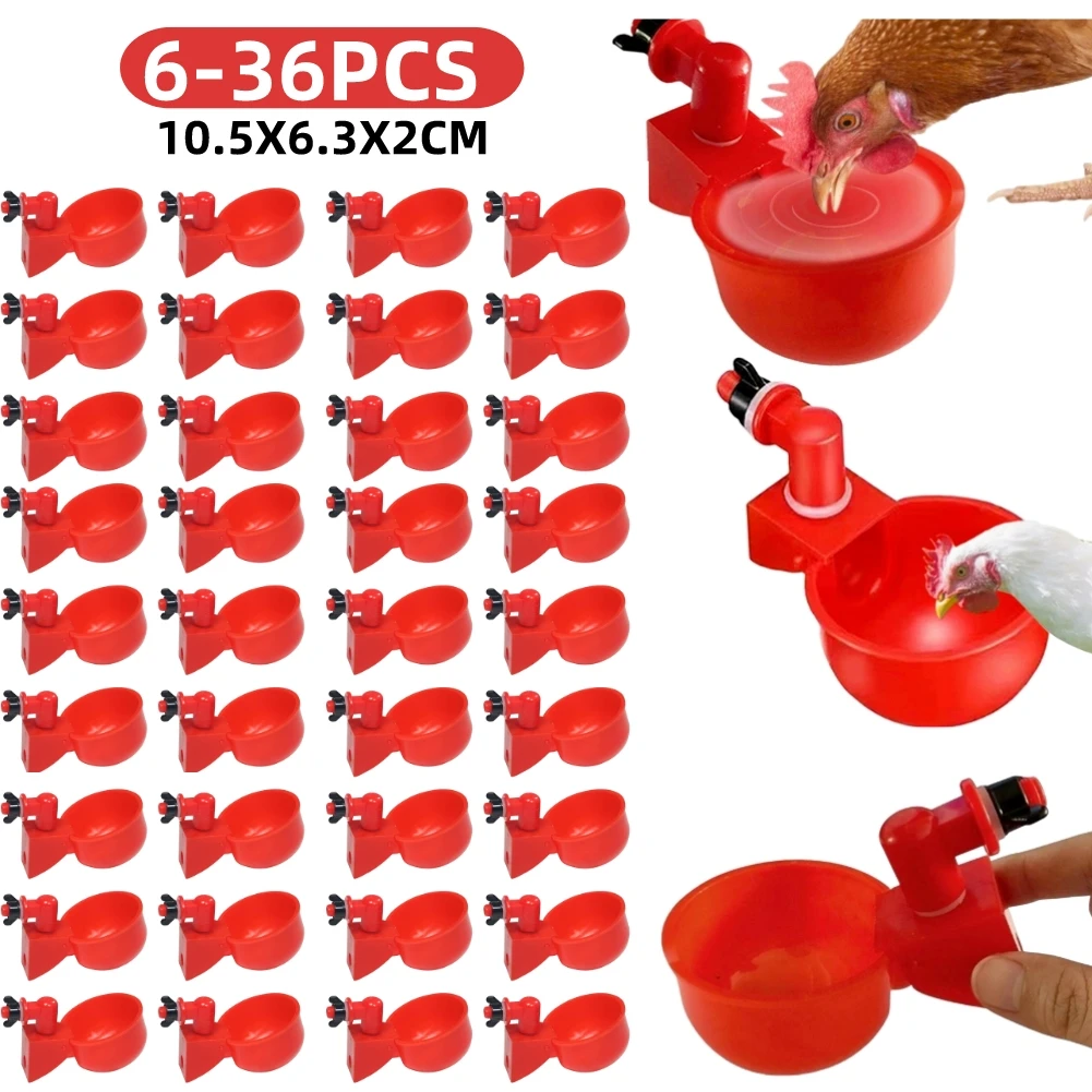 Chicken Nipple Drinker - 6-36 шт., чашка для питья курицы,