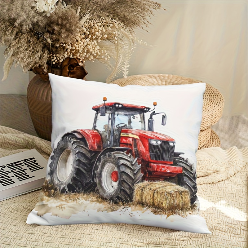 Agriculture Farming Cartoon - Наволочка для подушки в деревенском стиле