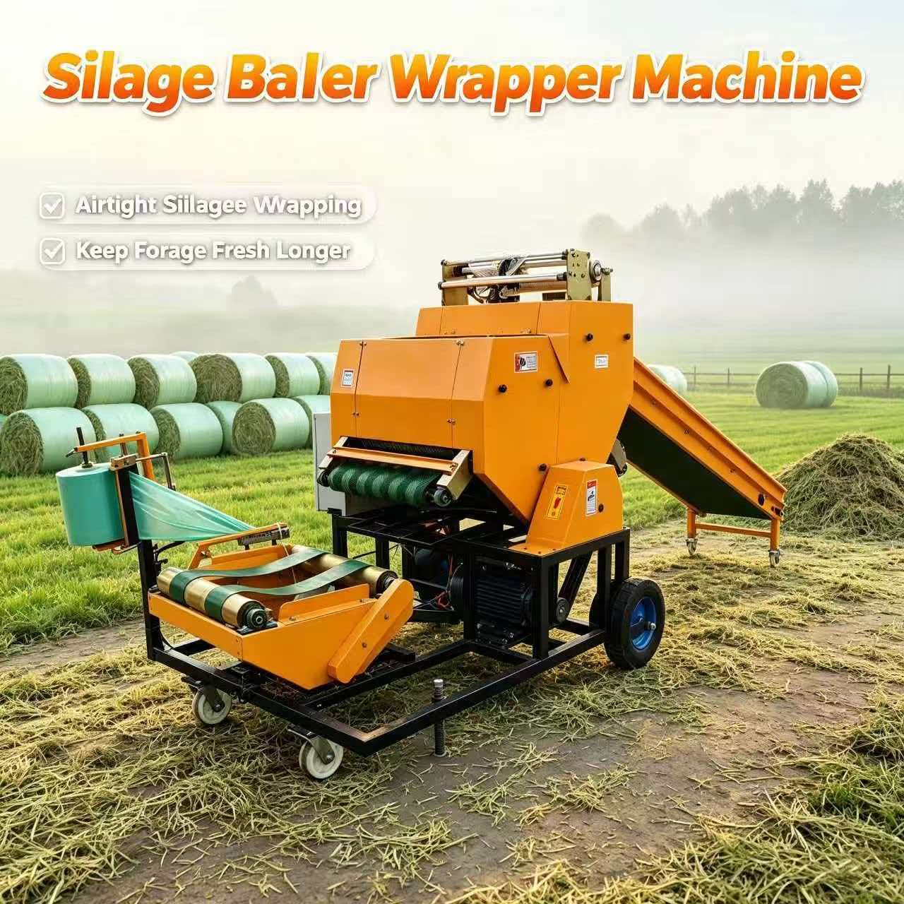 Silage Baler Machine - Машина для упаковки силоса в рулоны,