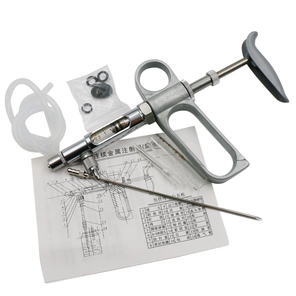 1 в упаковке, 2/5 мл шприц для – обзор и цена Veterinary Syringe Gun